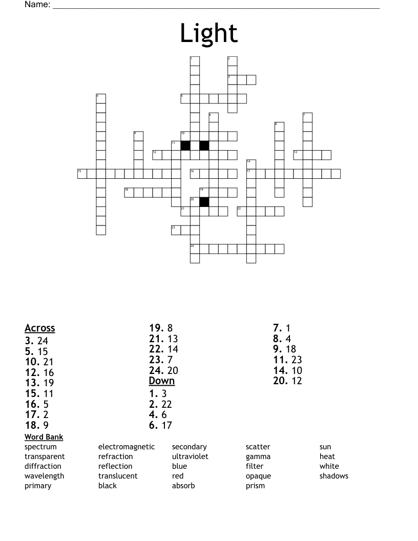 Light Crossword