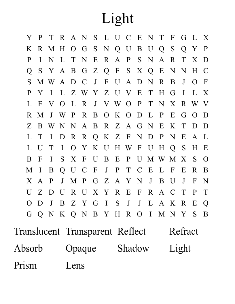 Light Word Search