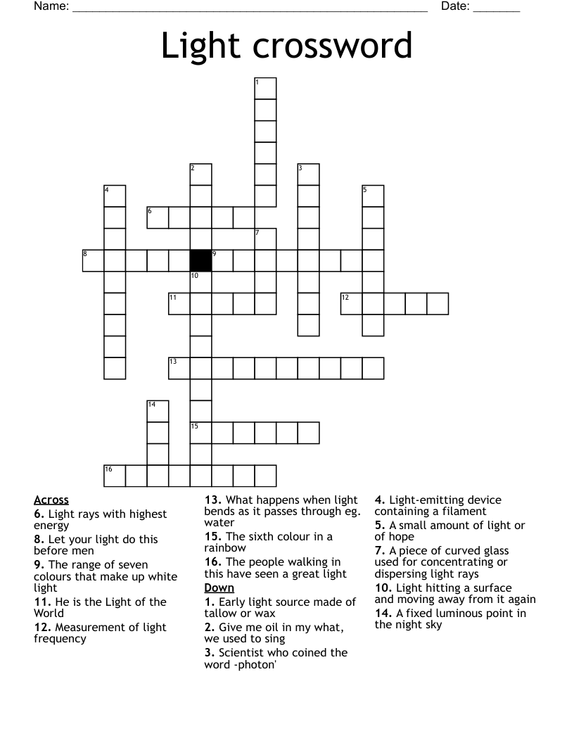 Light crossword