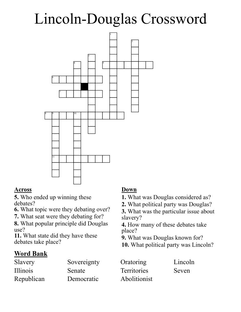 Lincoln-Douglas Crossword