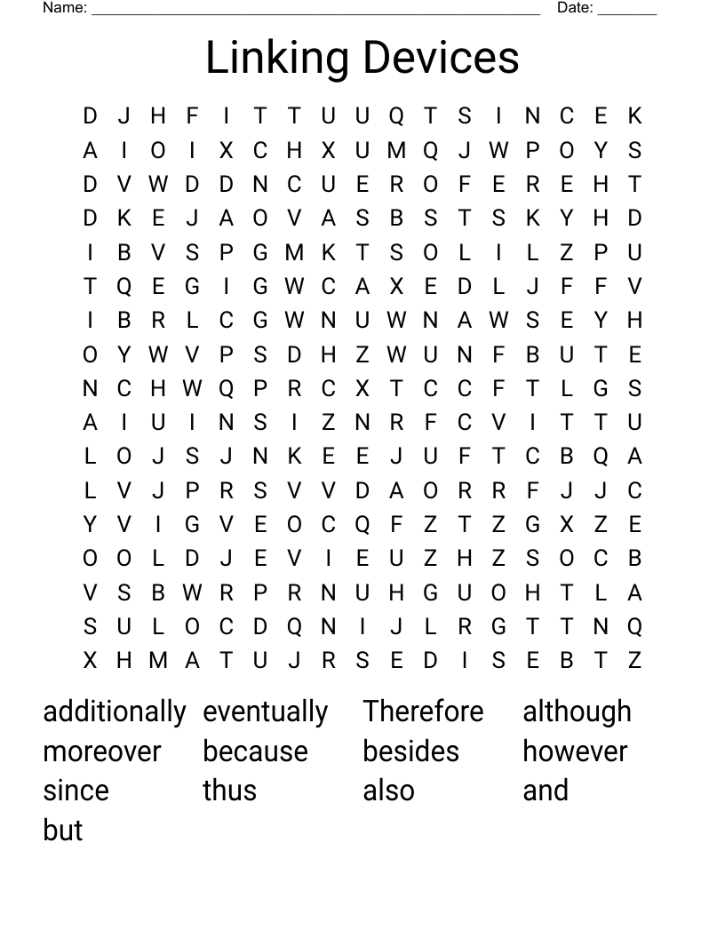 Linking Devices Word Search