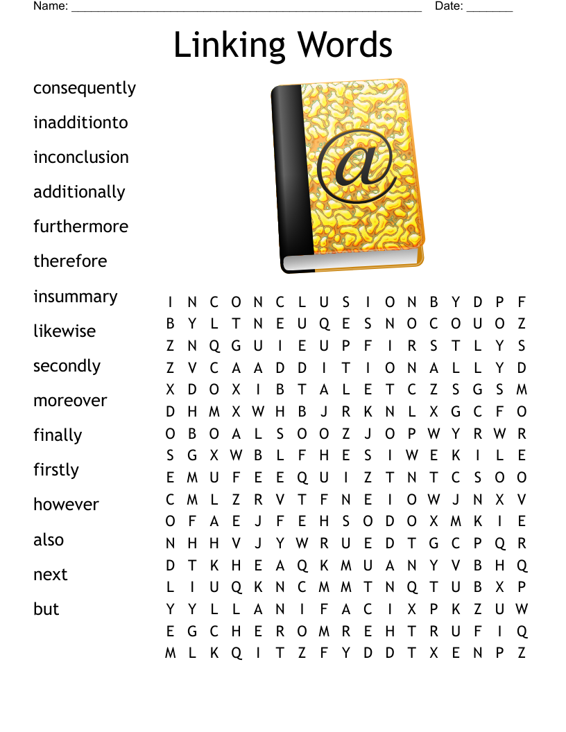Linking Words Word Search