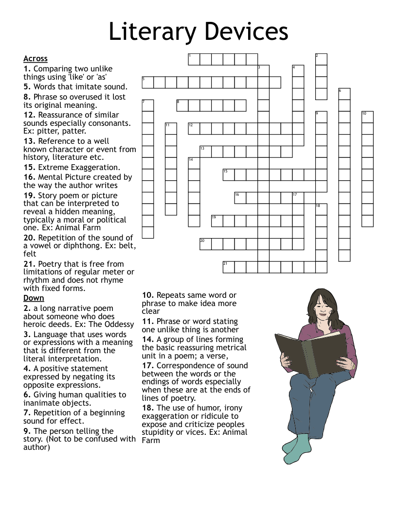Literary Devices Crossword