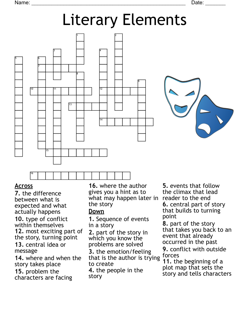 Literary Elements Crossword