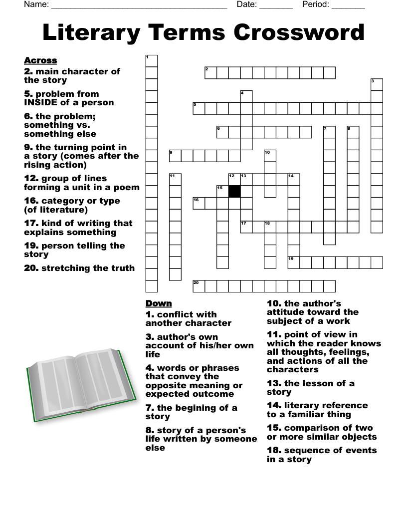 Literary Terms Crossword