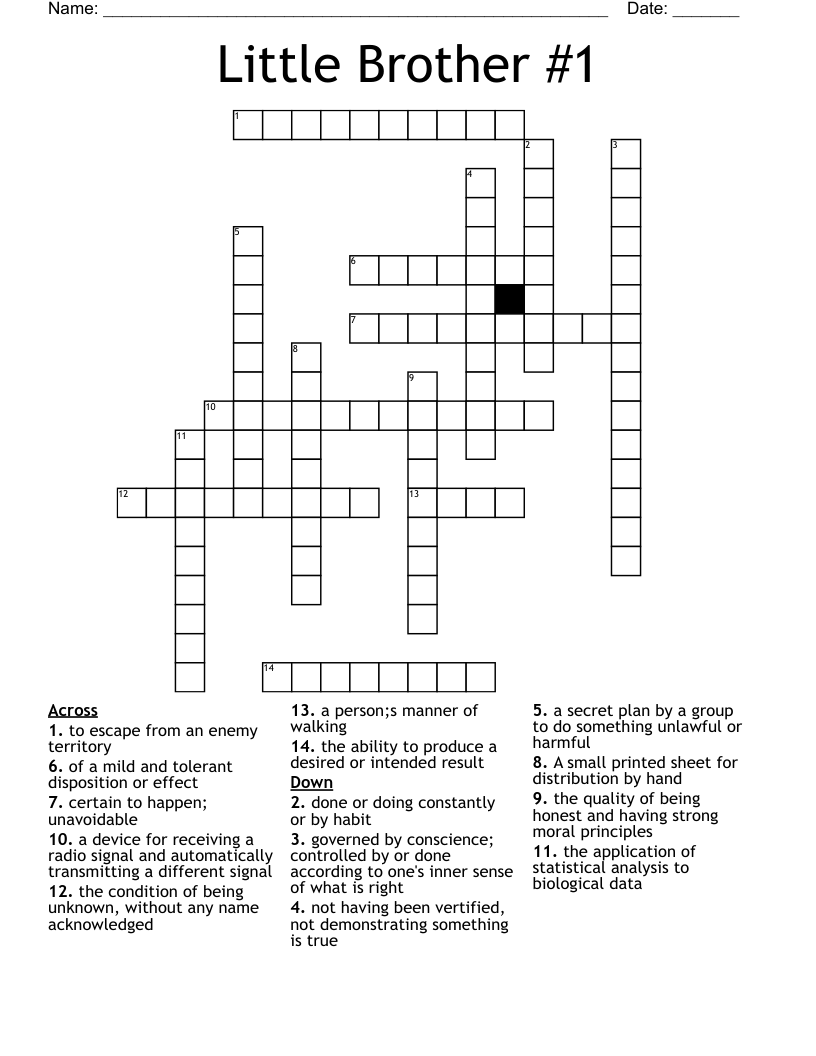 Little Brother #1 Crossword