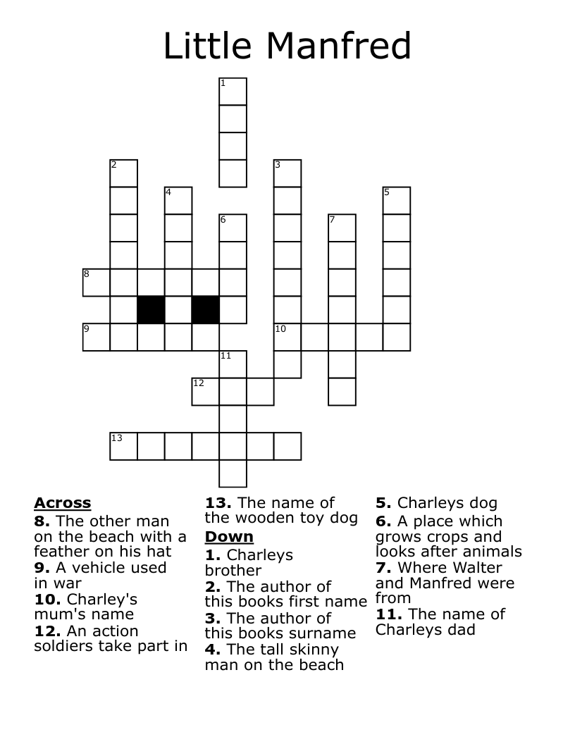Little Manfred Crossword