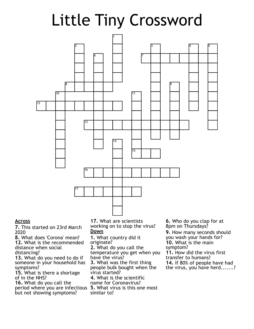 Little Tiny Crossword