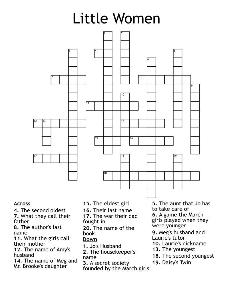Little Women Crossword