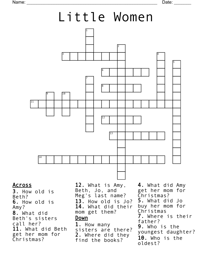 Little Women Crossword
