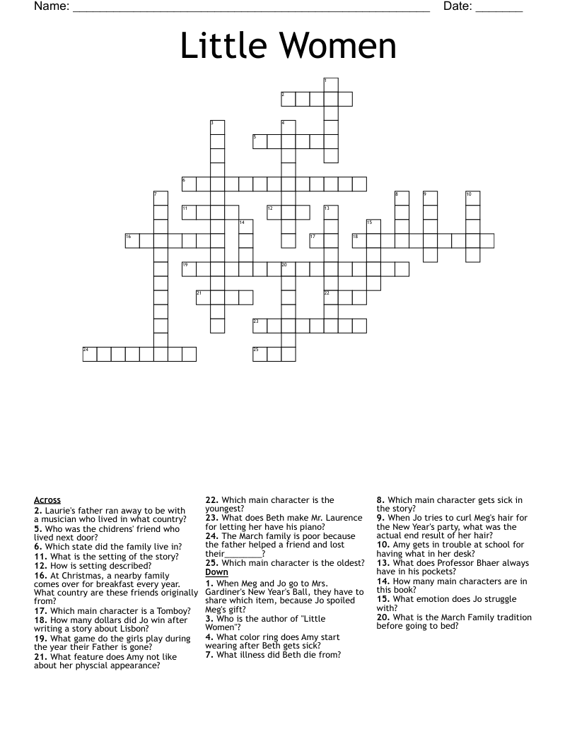 Little Women Crossword