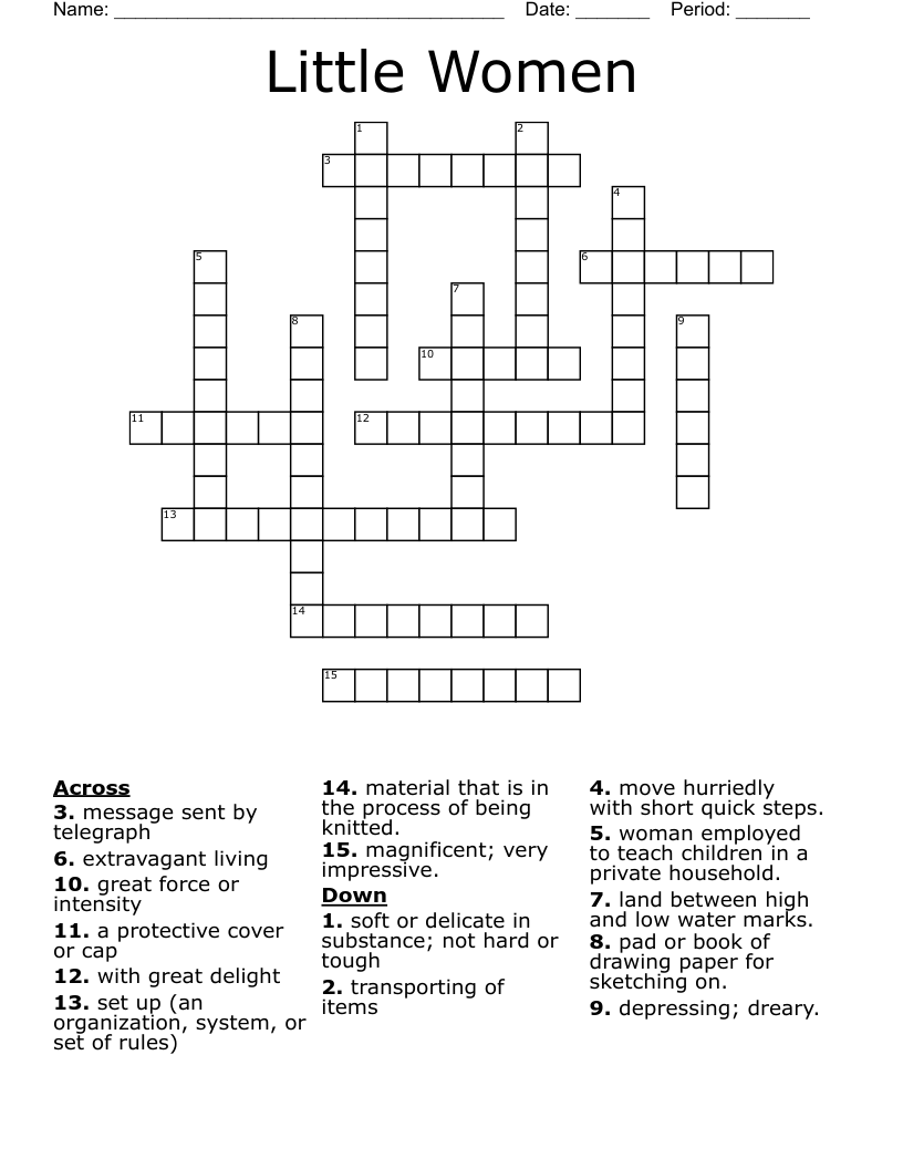 Little Women Crossword