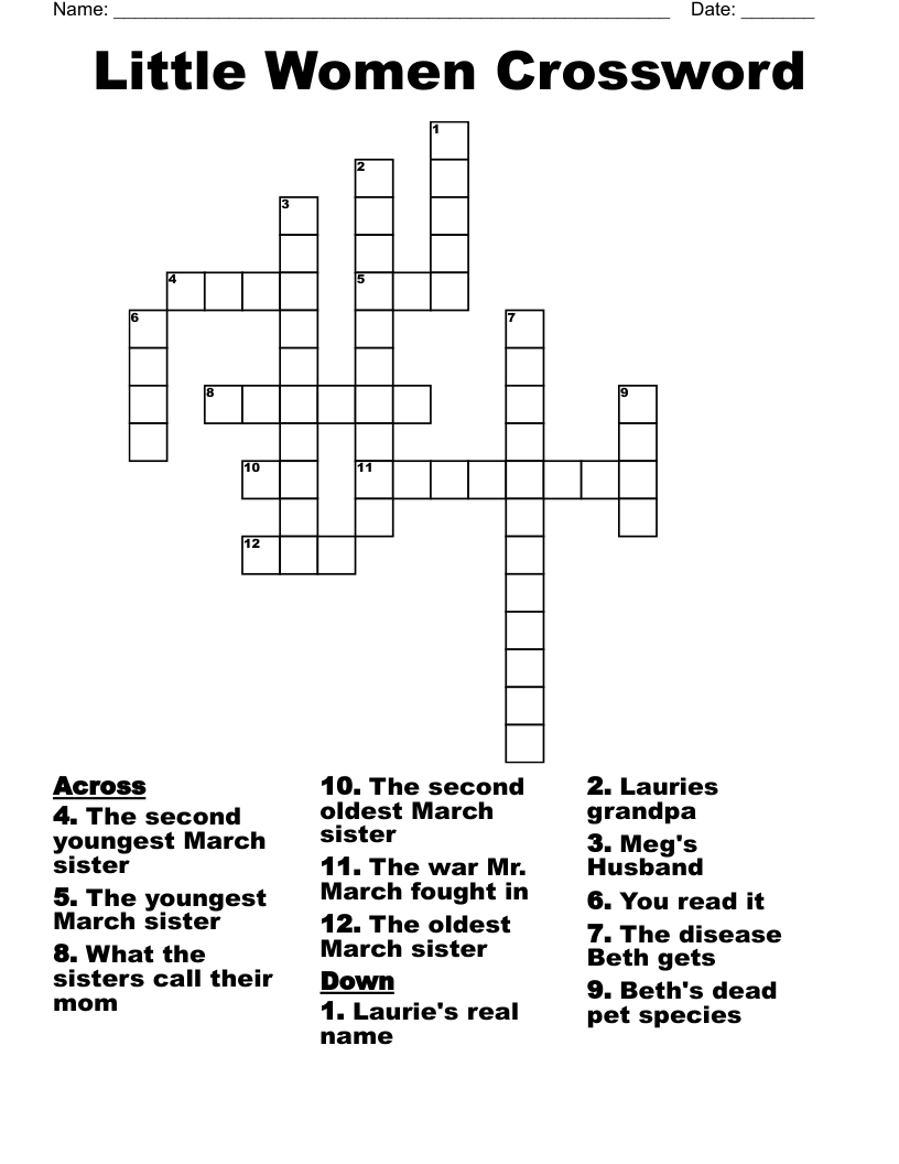 Little Women Crossword