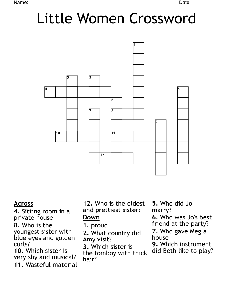Little Women Crossword