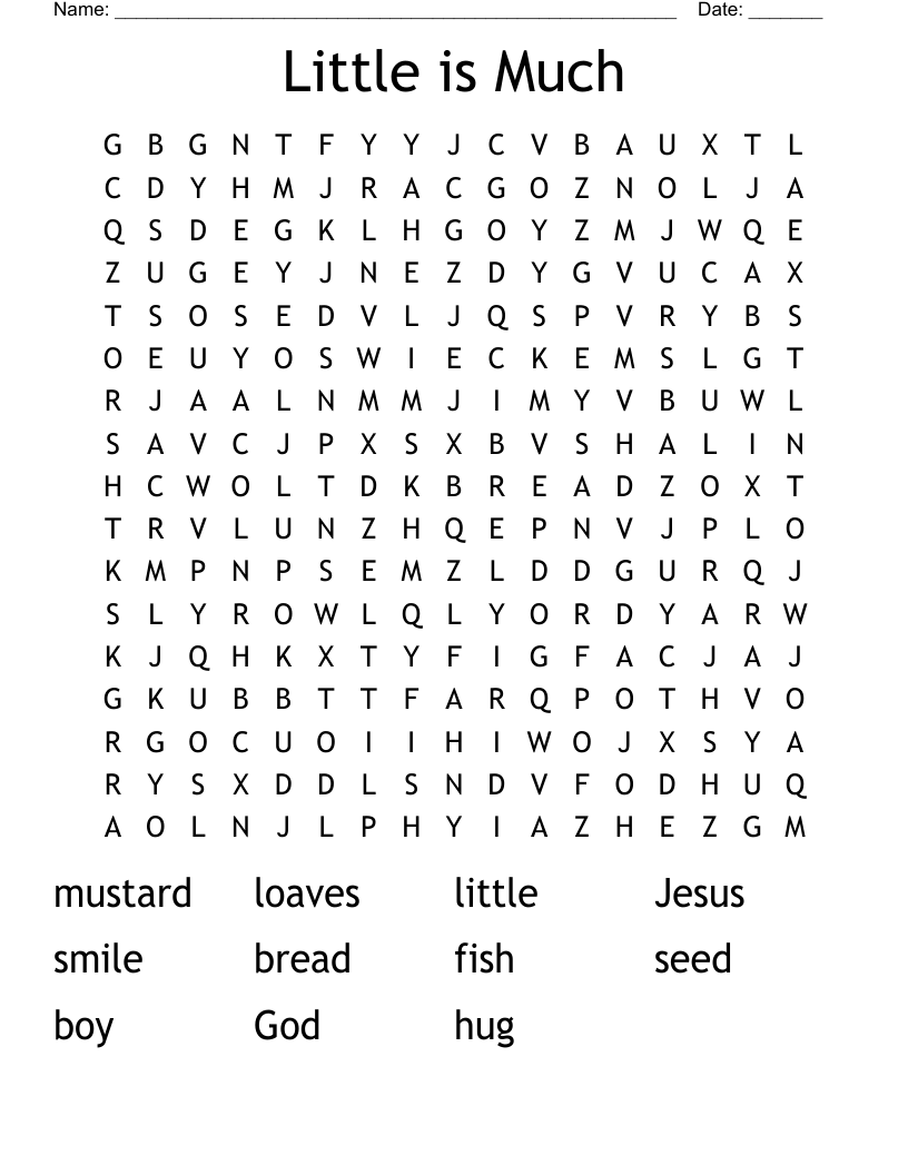 Little is Much Word Search
