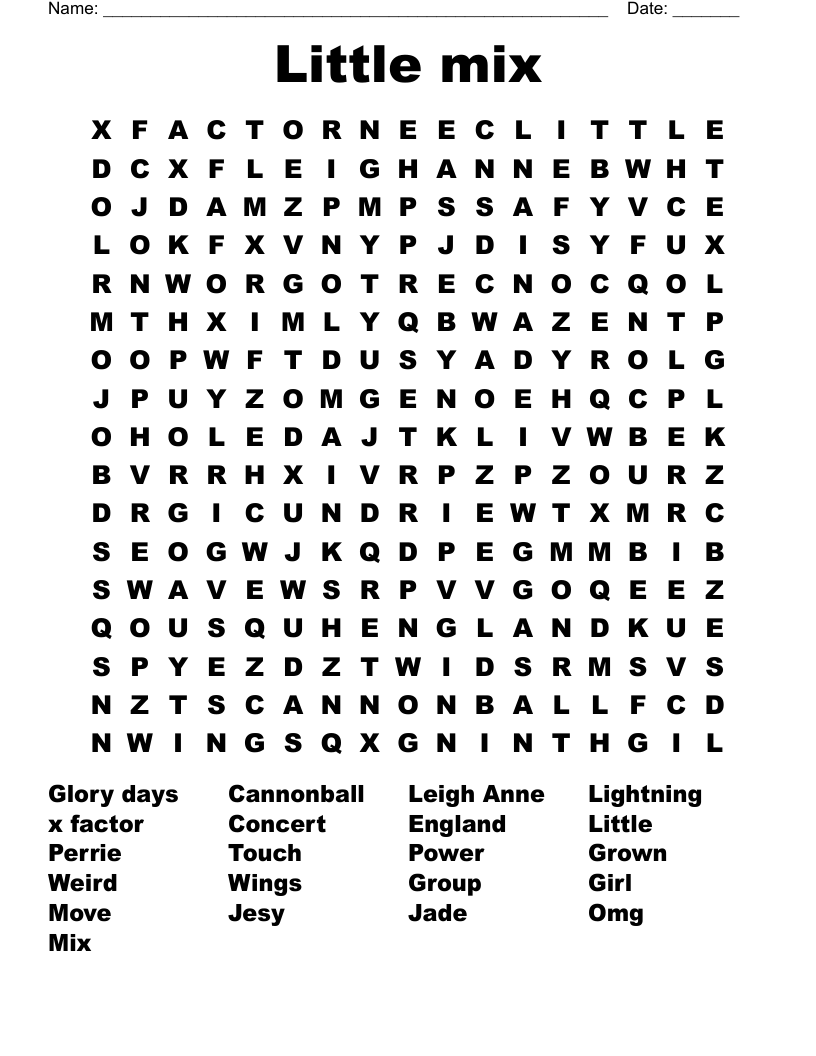Little mix  Word Search