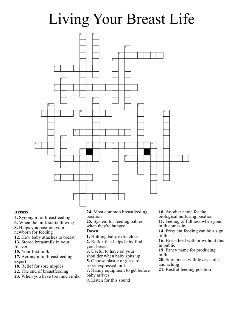 Living Your Breast Life Crossword