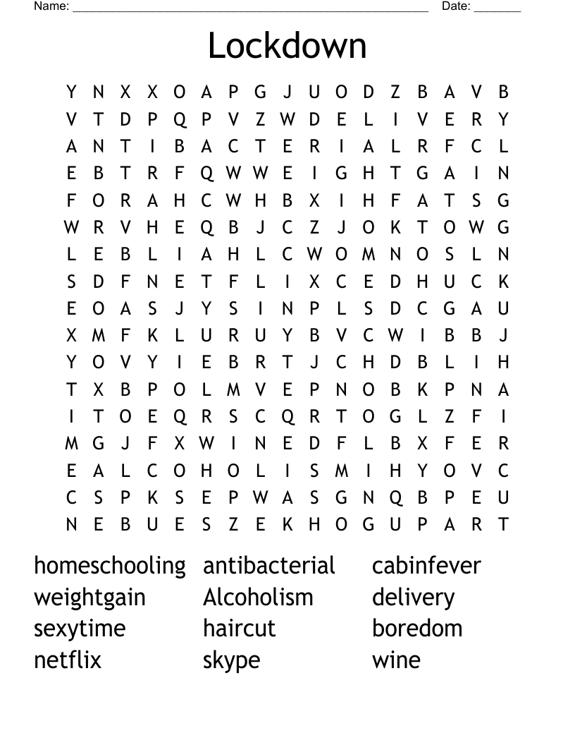 Lockdown Word Search