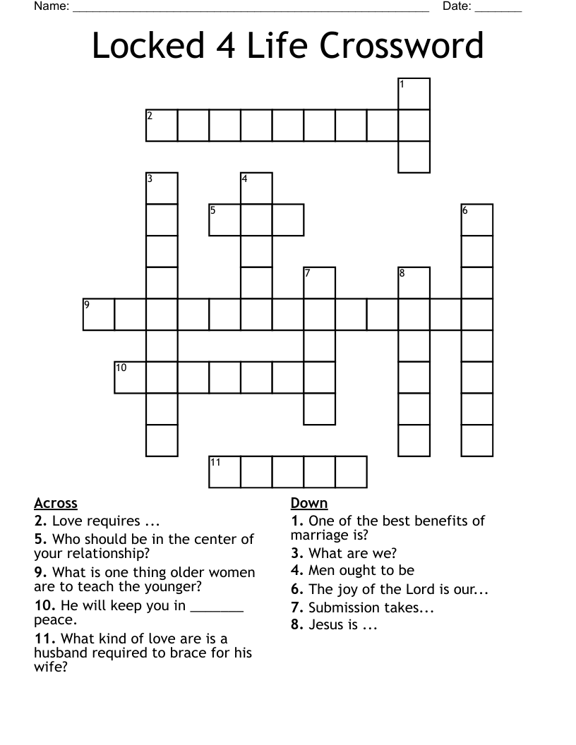 Locked 4 Life Crossword