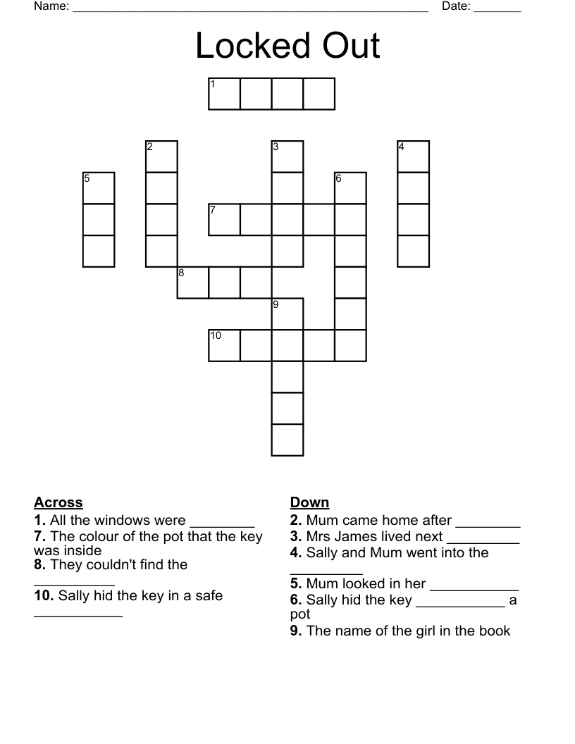 Locked Out Crossword