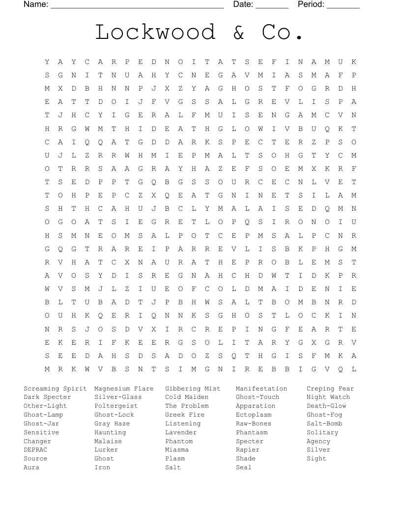 Lockwood & Co. Word Search