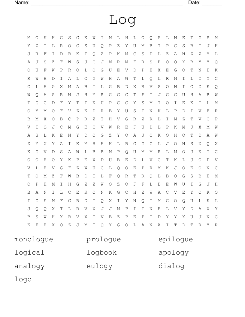 Log Word Search