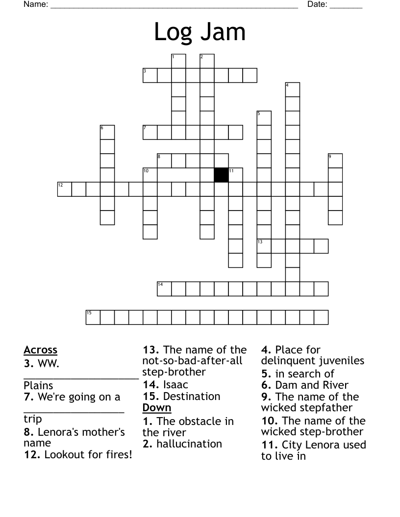 Log Jam Crossword