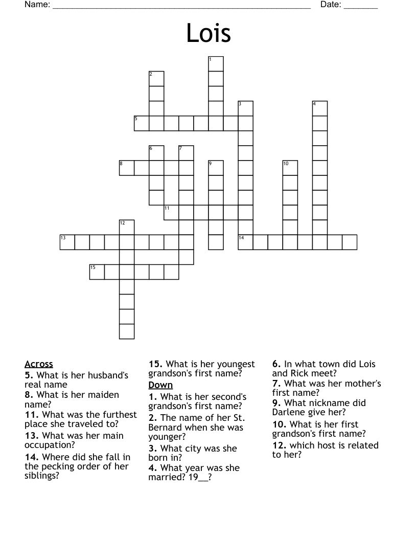 Lois Crossword