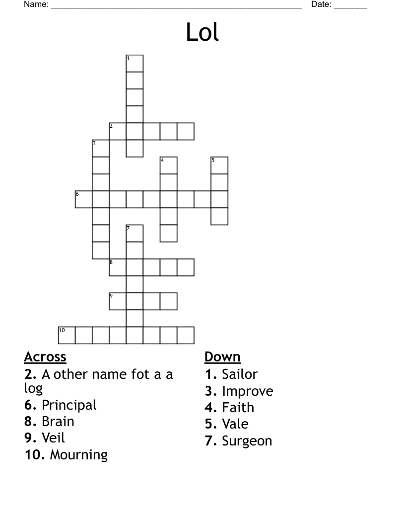 Lol Crossword