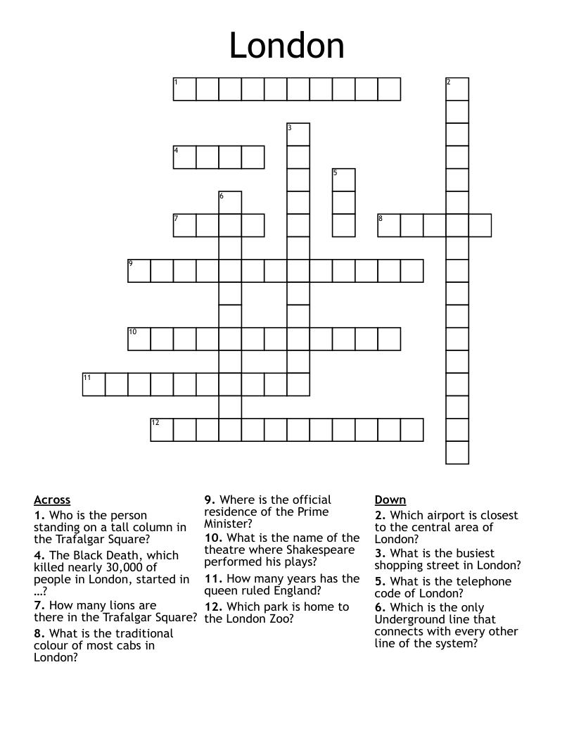 London Crossword
