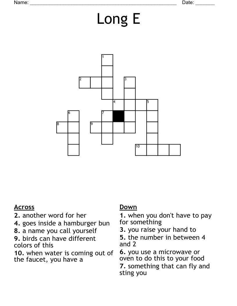 Long E Crossword