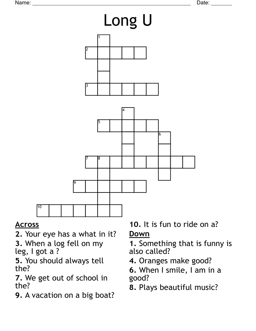 Long U Crossword