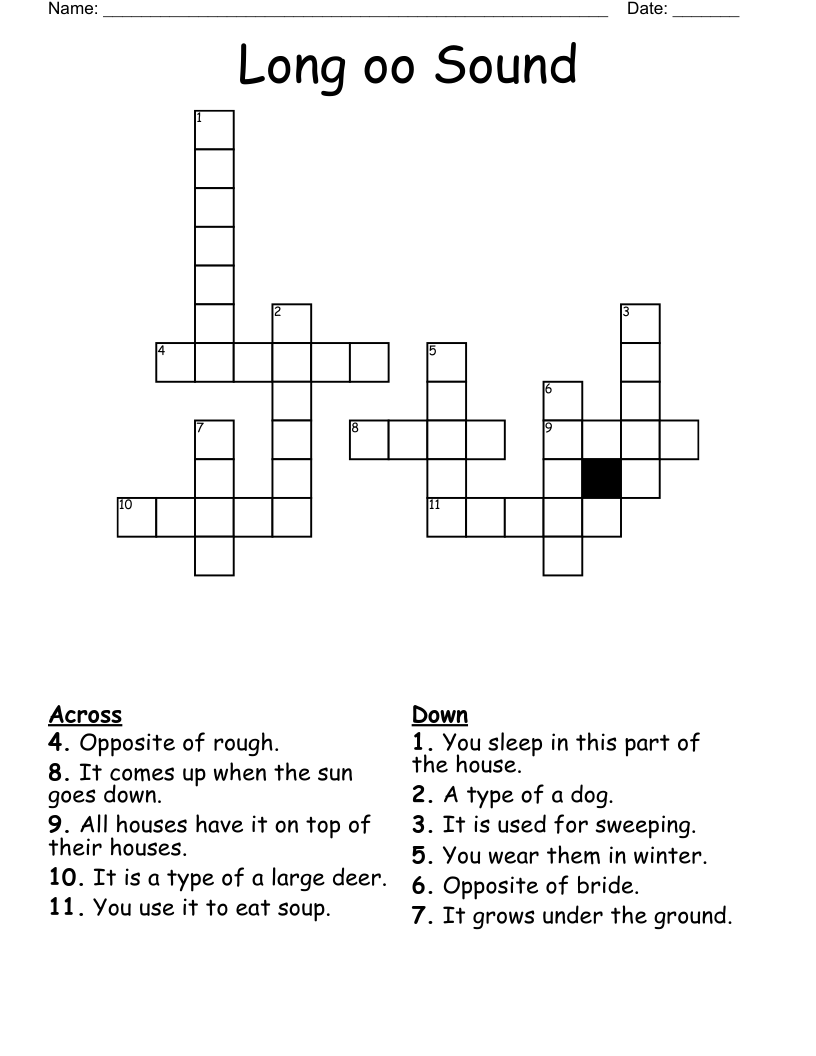 Long oo Sound Crossword