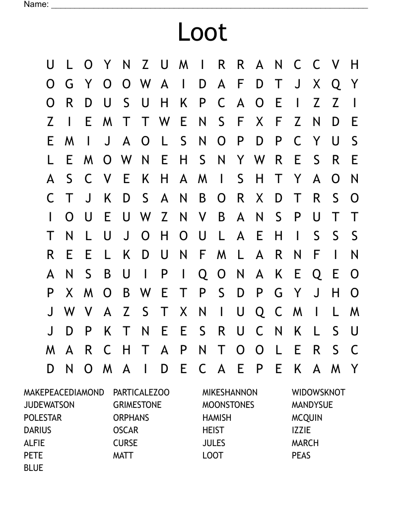 Loot Word Search