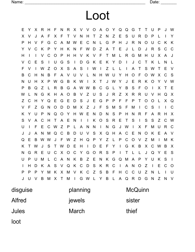 Loot Word Search