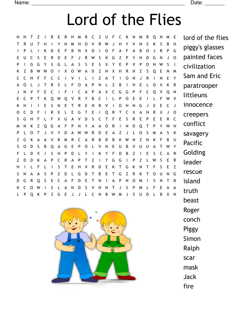 Lord of the Flies Word Search