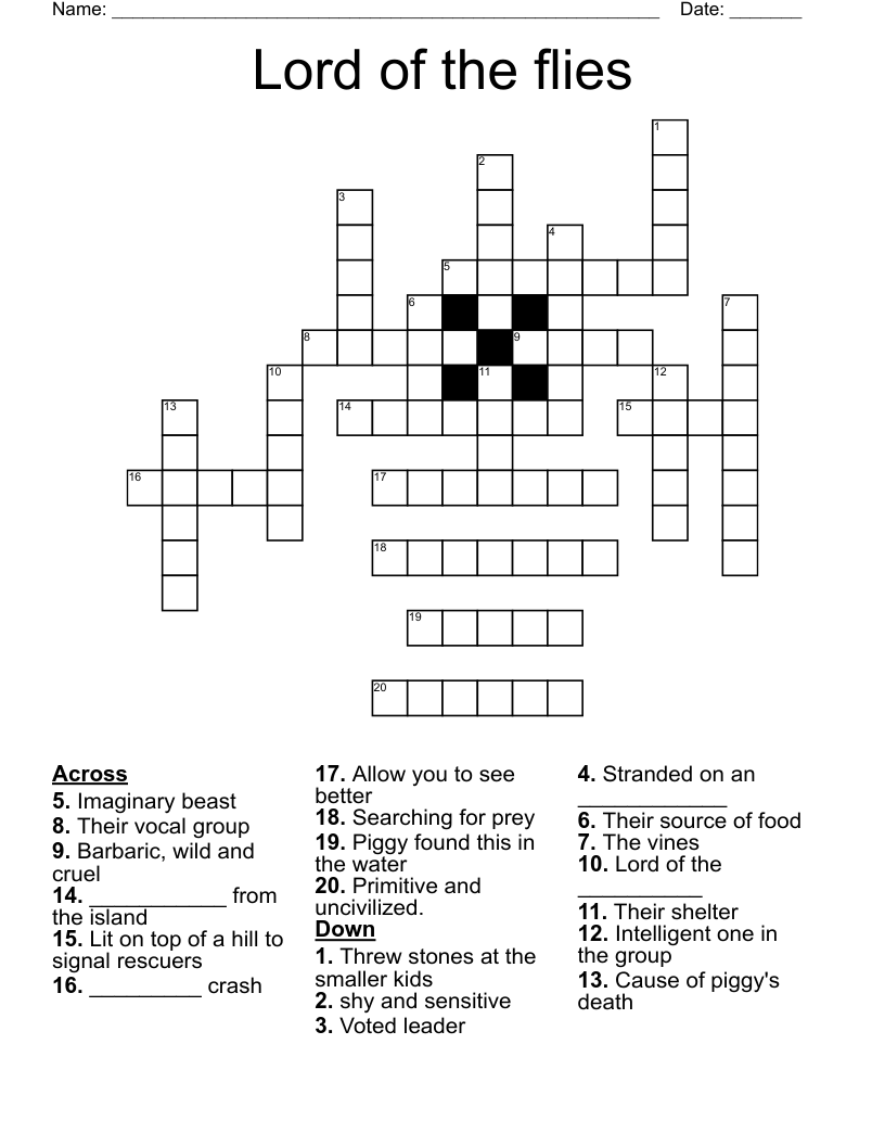 Lord of the flies  Crossword