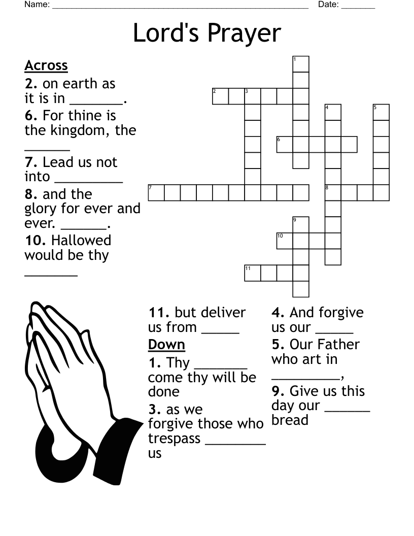 Lord's Prayer Crossword