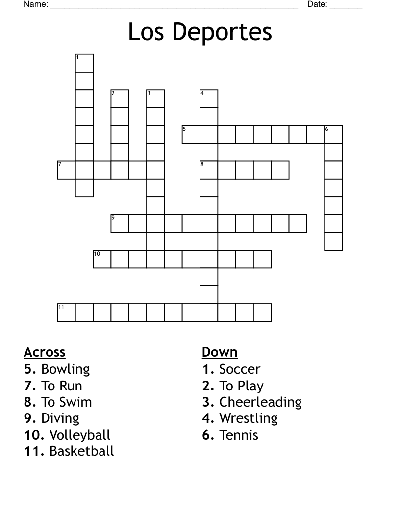 Los Deportes Crossword