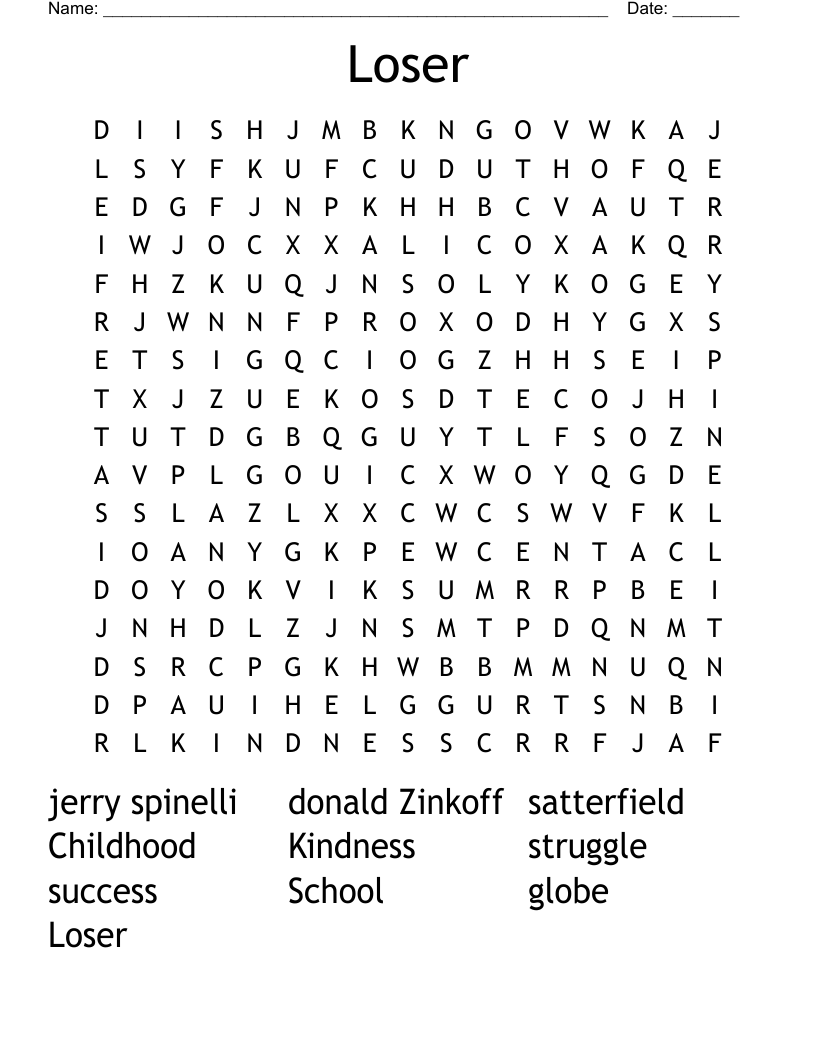 Loser Word Search