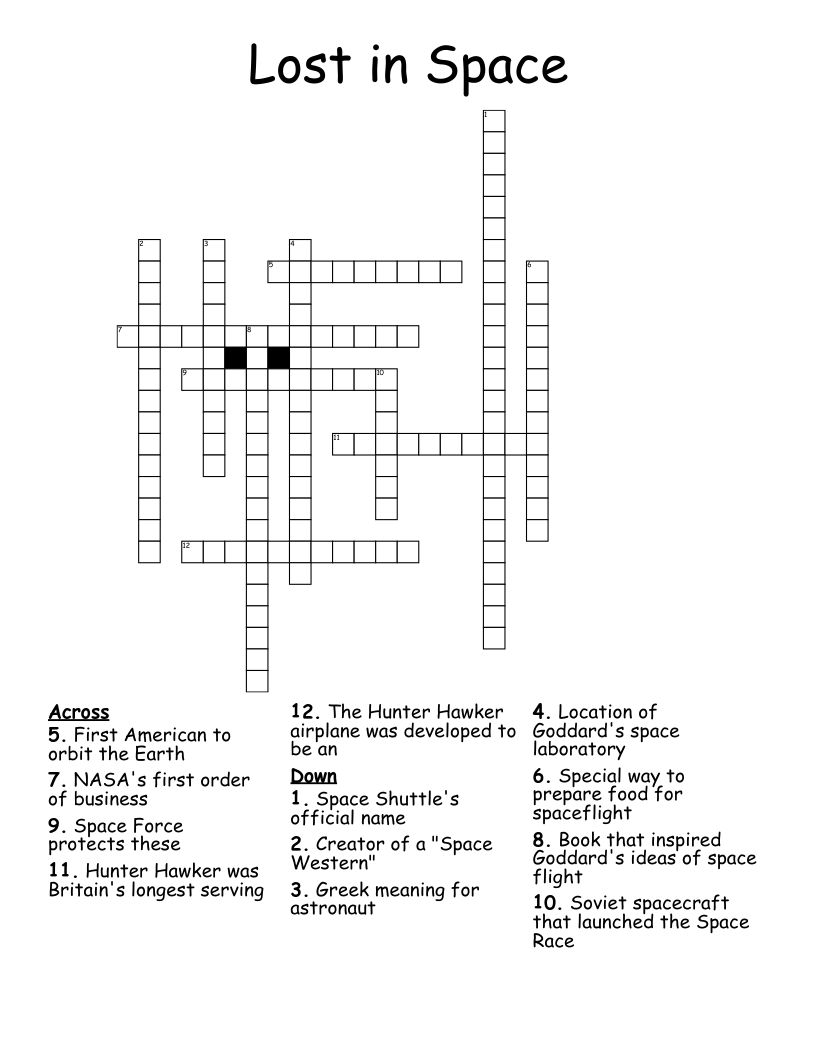 Lost in Space Crossword