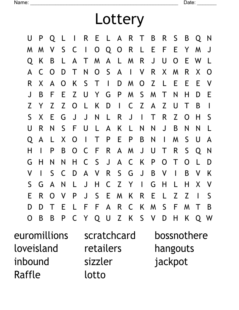 Lottery Word Search