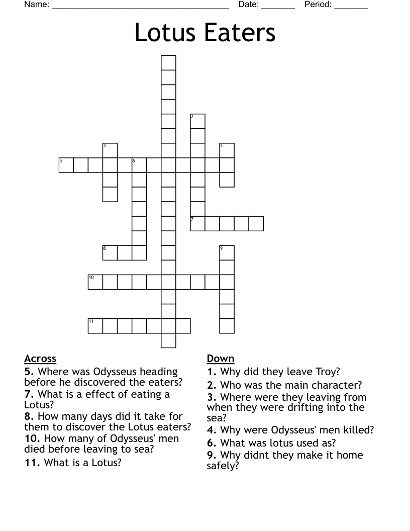 Lotus Eaters Crossword