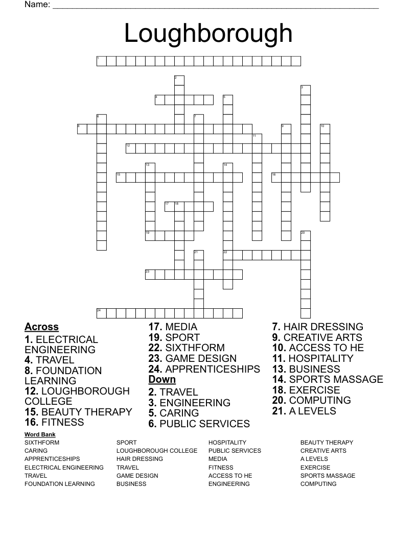 Loughborough  Crossword