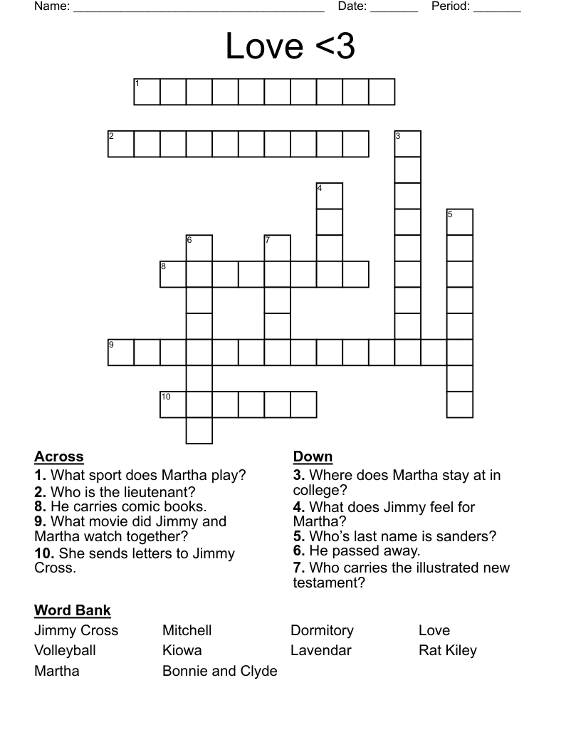Love <3 Crossword