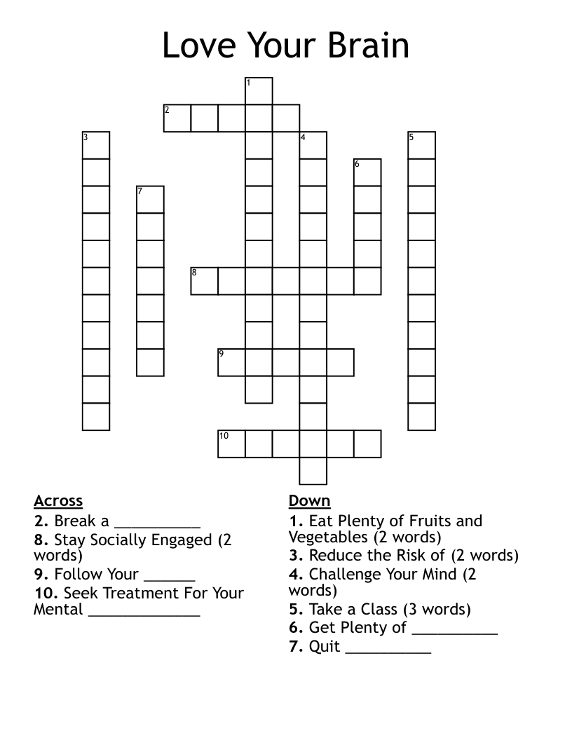 Love Your Brain Crossword
