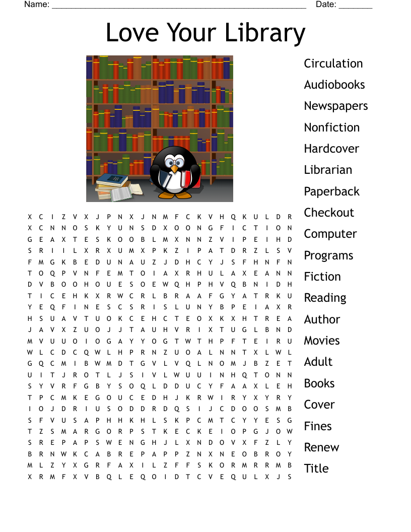 Love Your Library Word Search