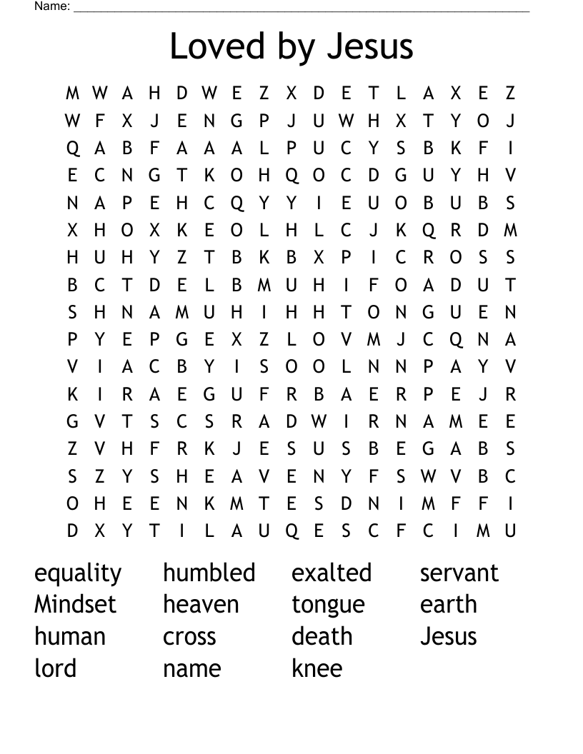 Loved by Jesus Word Search