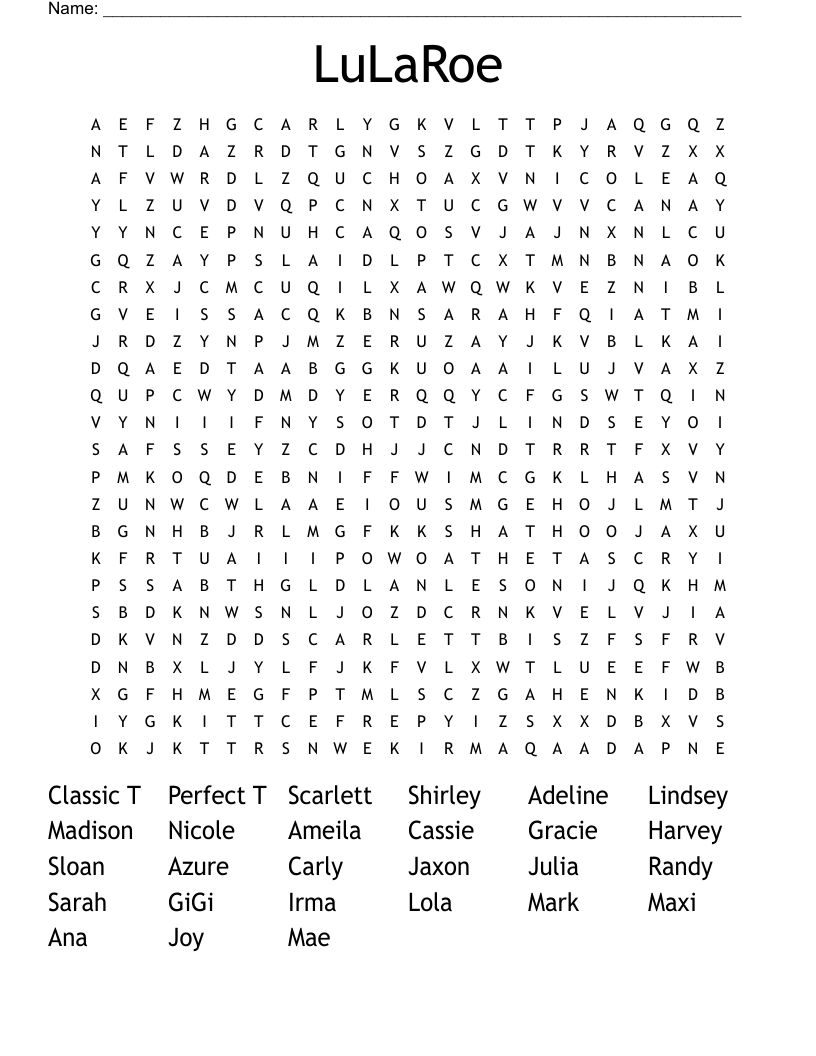 LuLaRoe  Word Search