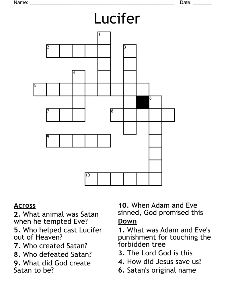 Lucifer Crossword